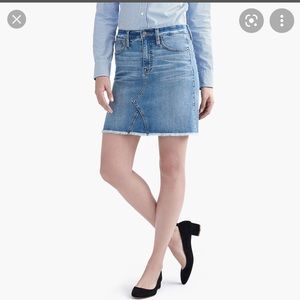 Jcrew denim mini skirt